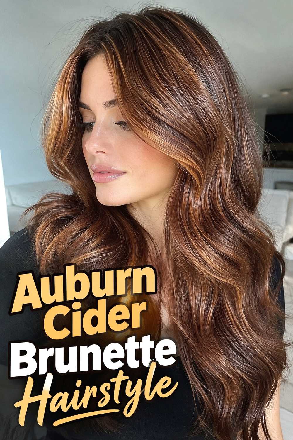 17. Auburn Cider Brunette Hairstyle