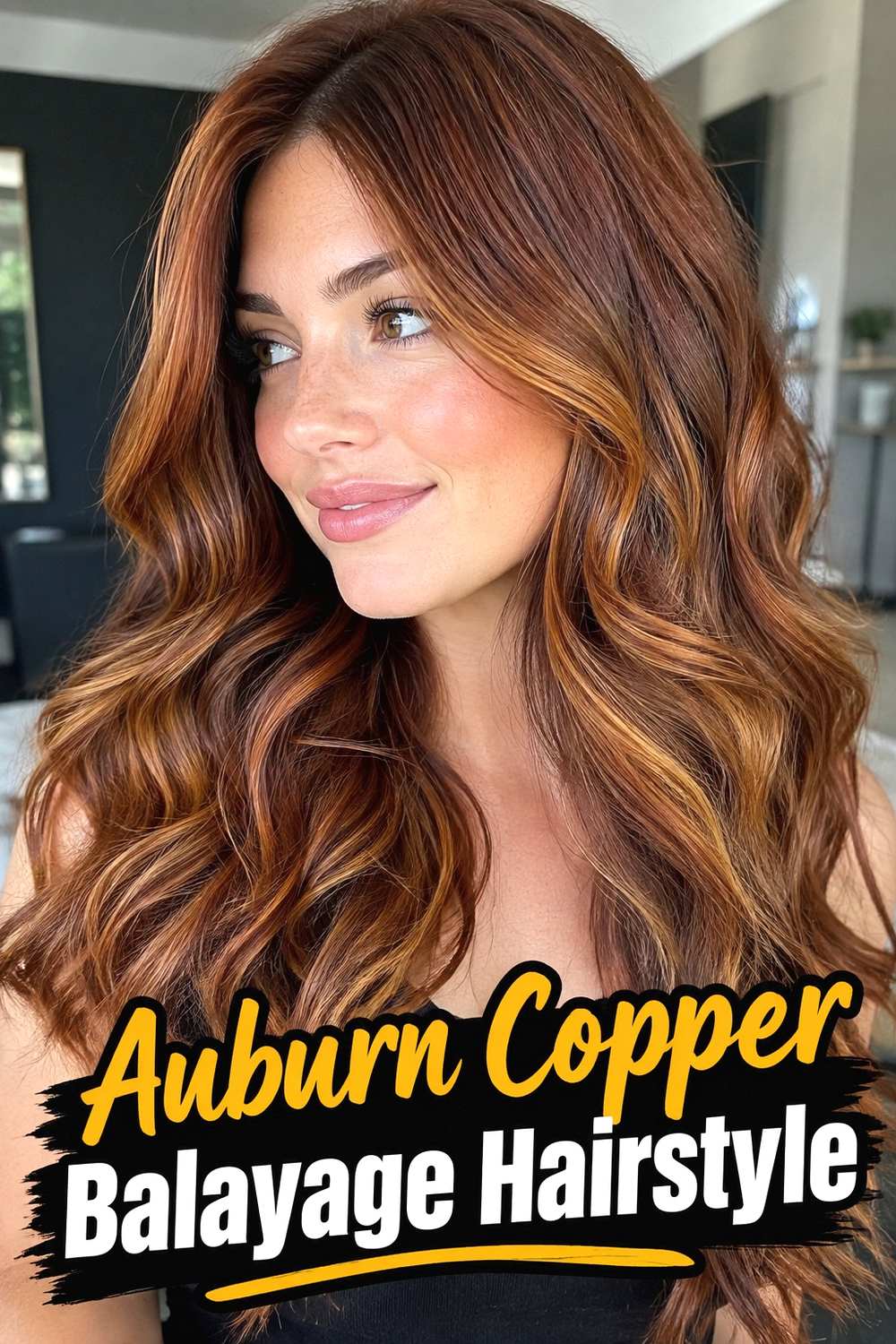 4. Auburn Copper Balayage Hairstyle