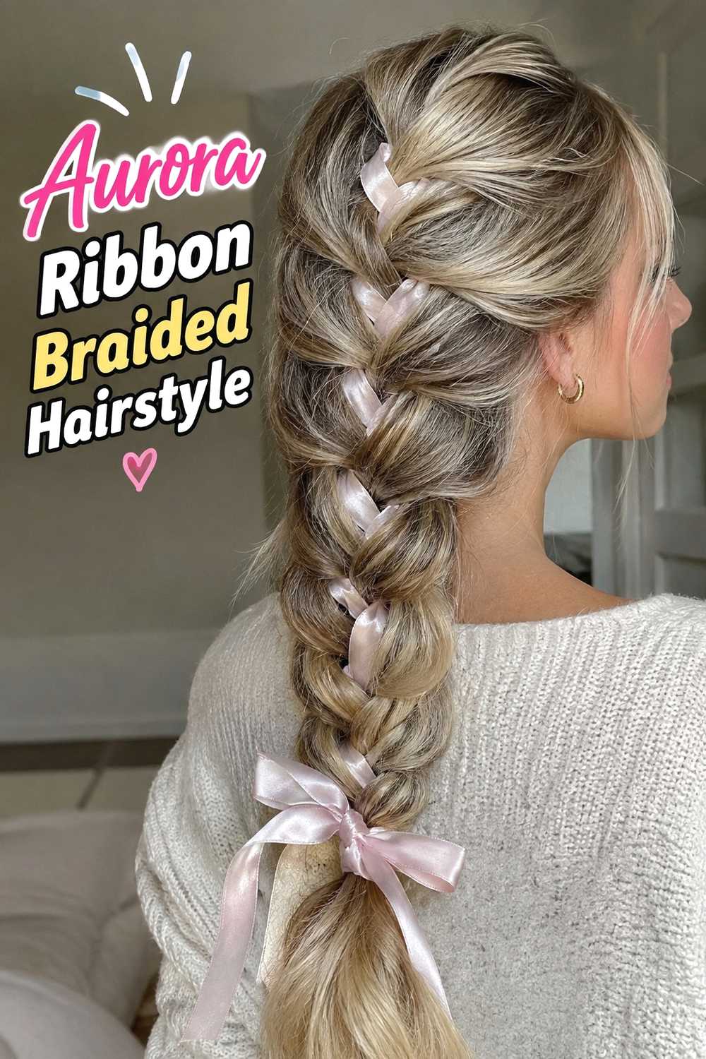 6. Aurora Ribbon Braided Hairstyle