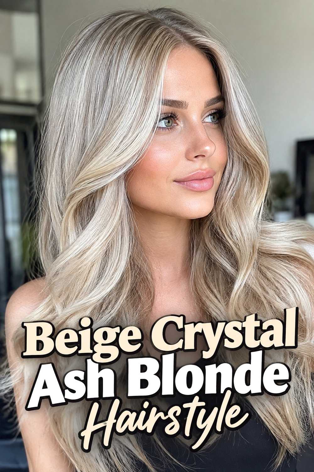 18. Beige Crystal Ash Blonde Hairstyle