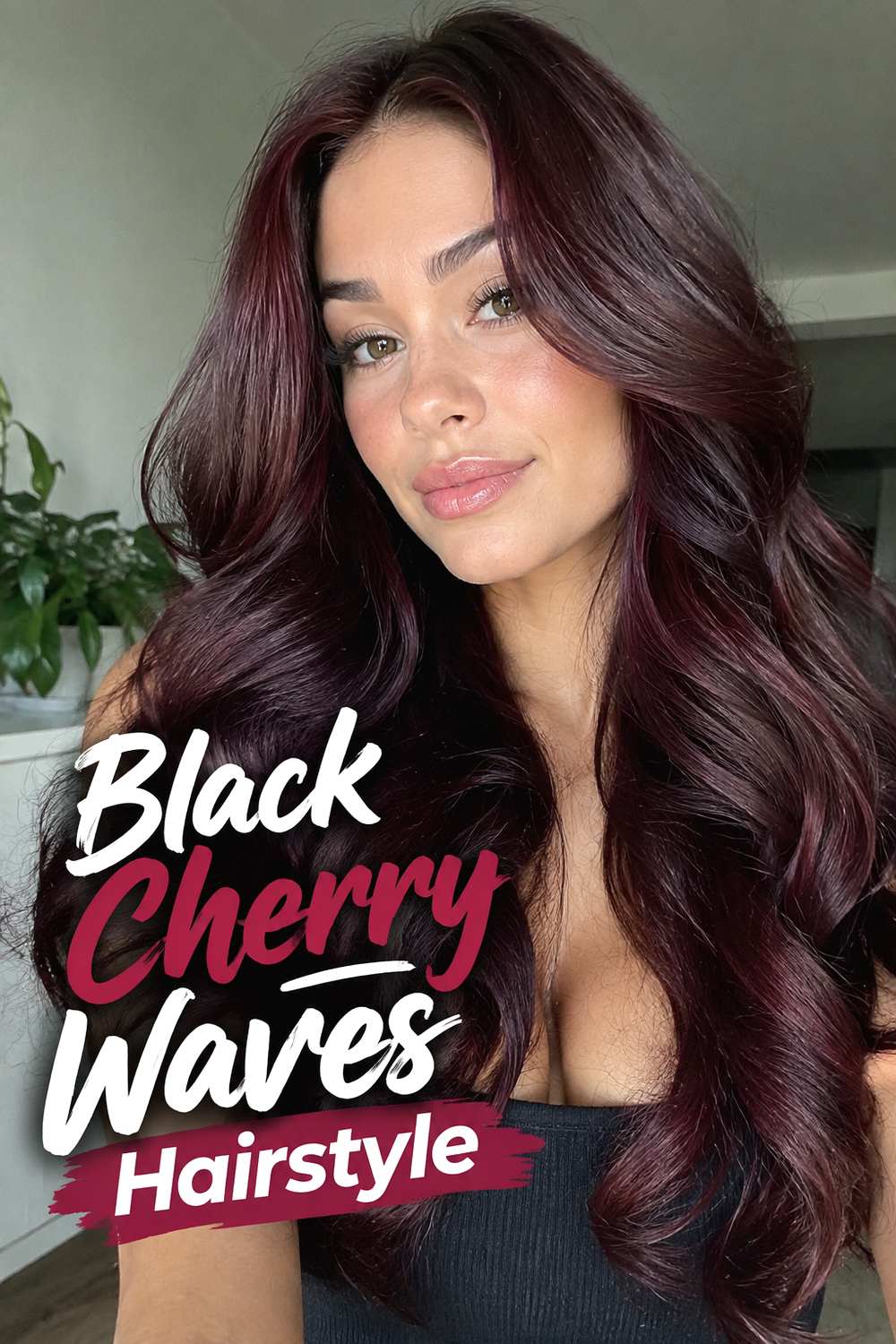 Black Cherry Waves Hairstyle