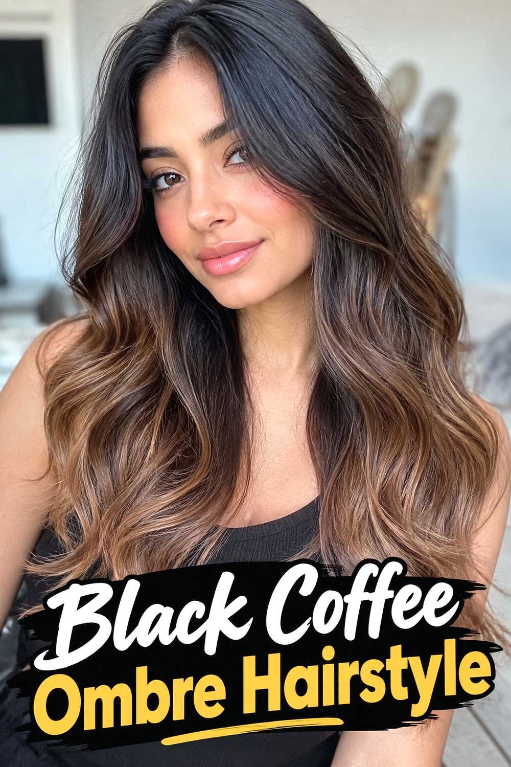 9. Black Coffee Ombre Hairstyle