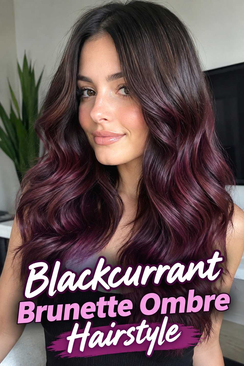 8. Blackcurrant Brunette Ombre Hairstyle