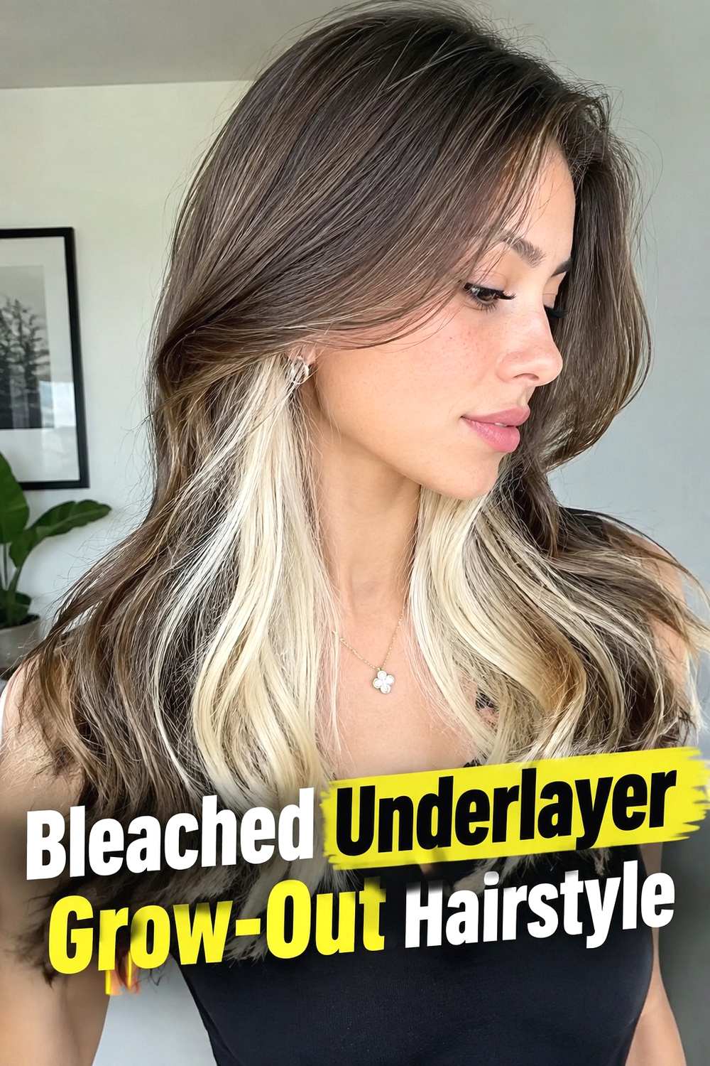 13. Bleached Underlayer Grow Out Hairstyle