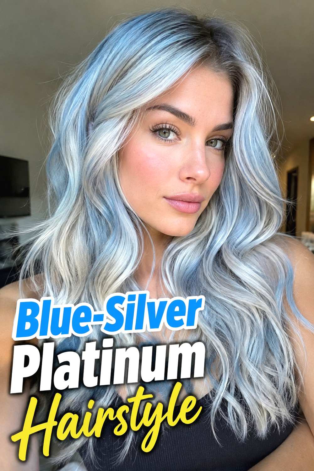 11. Blue Silver Platinum Hairstyle