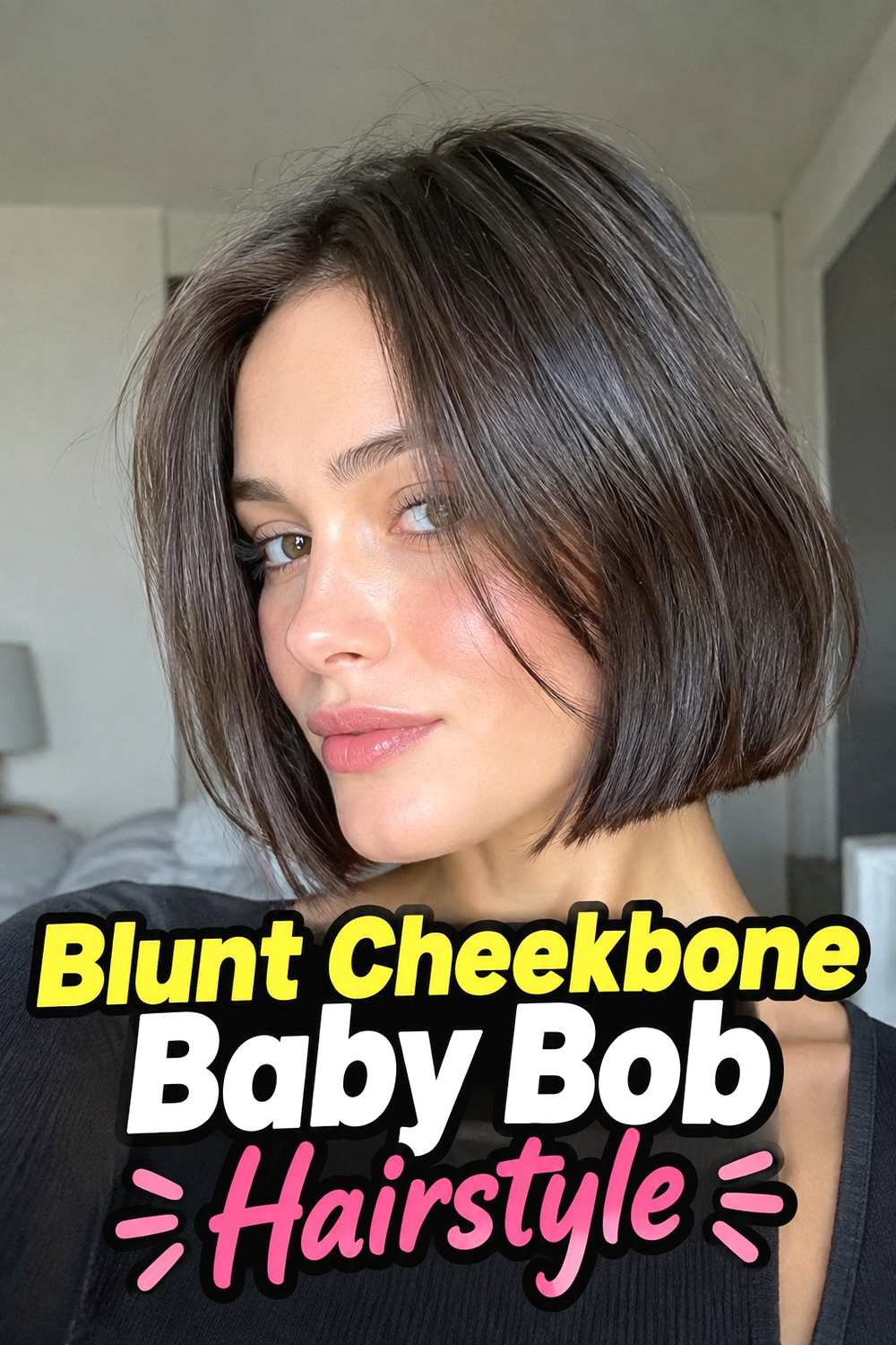 1. Blunt Cheekbone Baby Bob Hairstyle