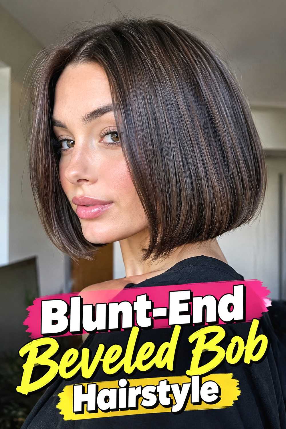 5. Blunt End Beveled Bob Hairstyle