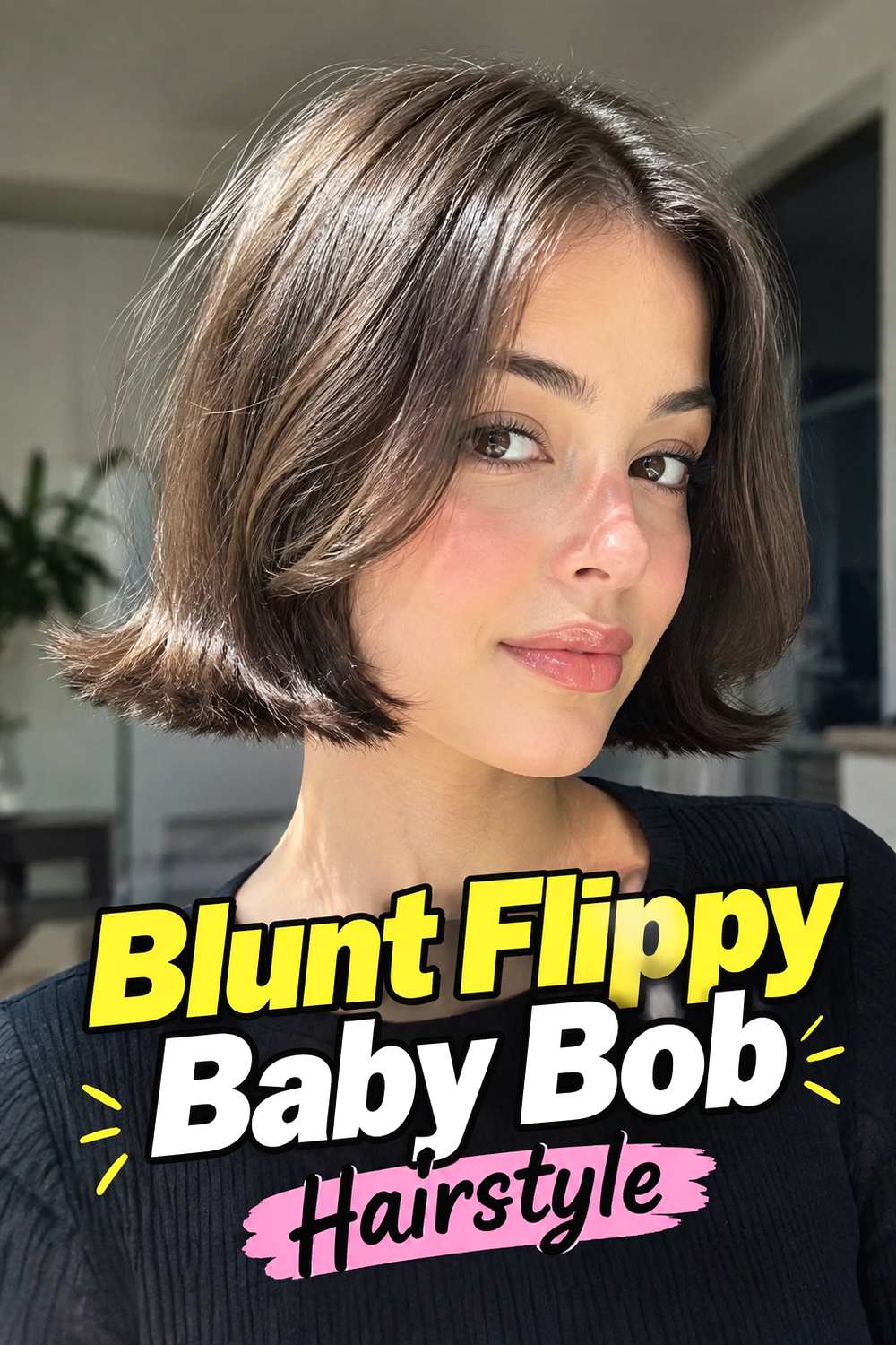 Blunt Flippy Baby Bob Hairstyle