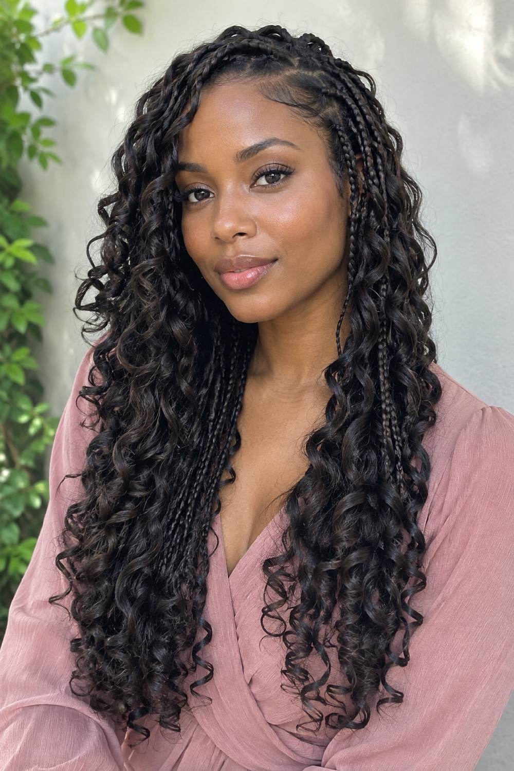Boho Milano Curls Braid Hairstyle