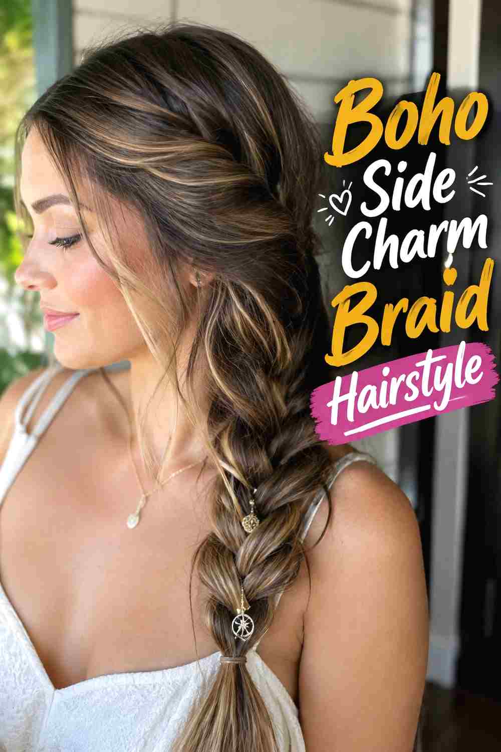 2. Boho Side Charm Braid Hairstyle