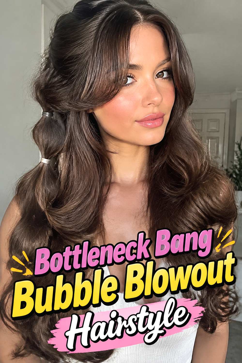 Bottleneck Bang Bubble Blowout Hairstyle