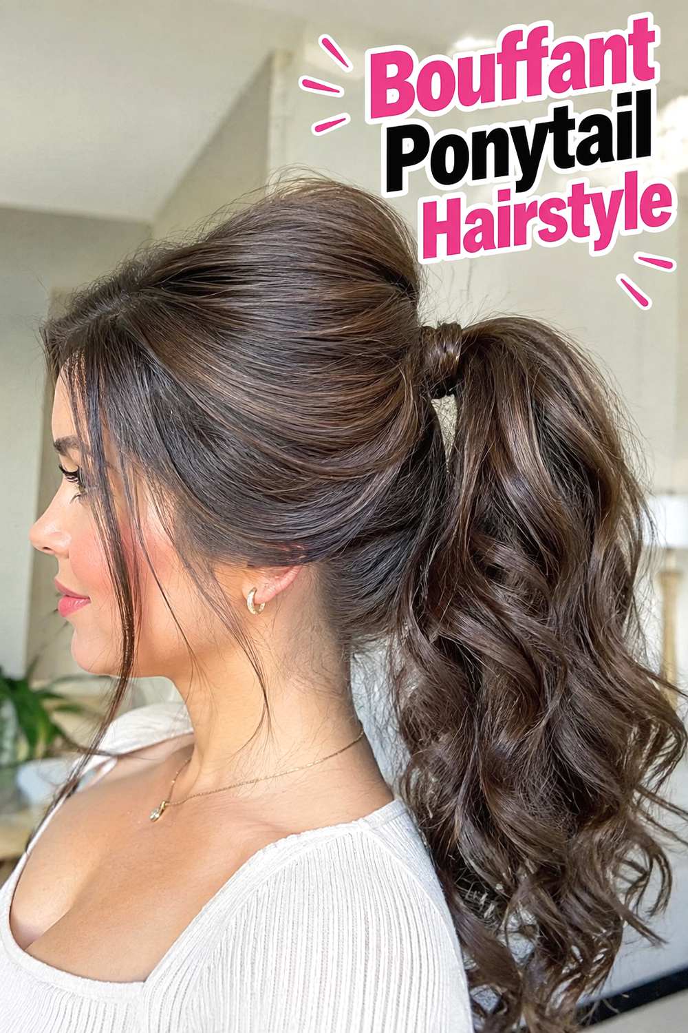 Bouffant Ponytail Hairstyle