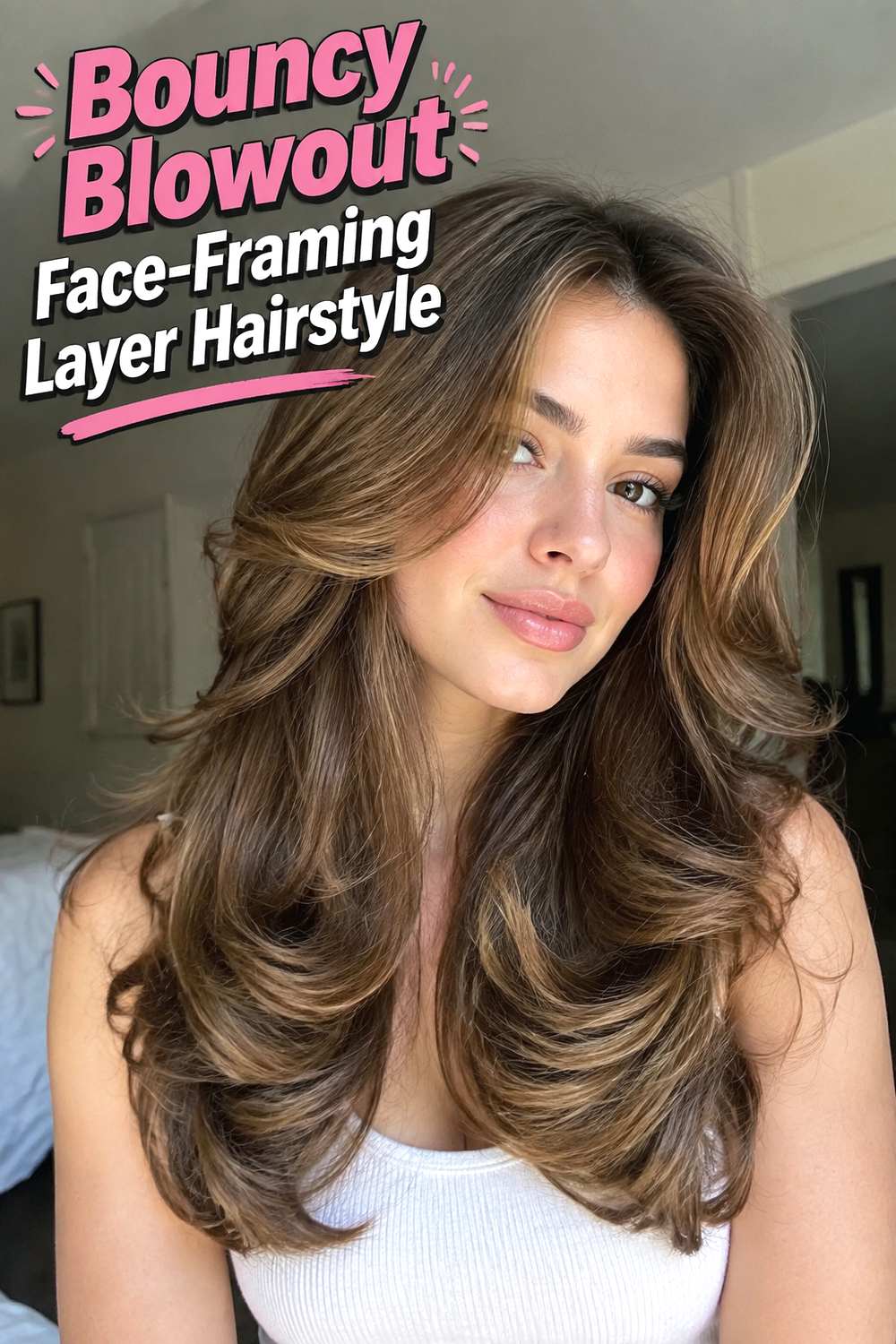 Bouncy Blowout Face-Framing Layer Hairstyle