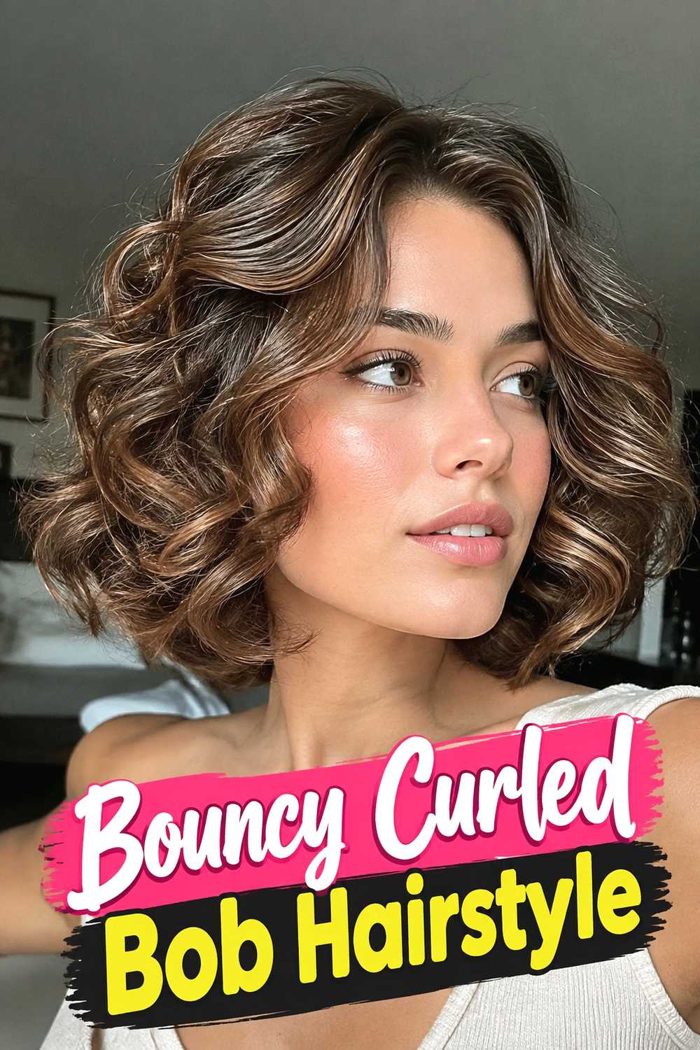 6. Bouncy Curled Bob Hairstyle