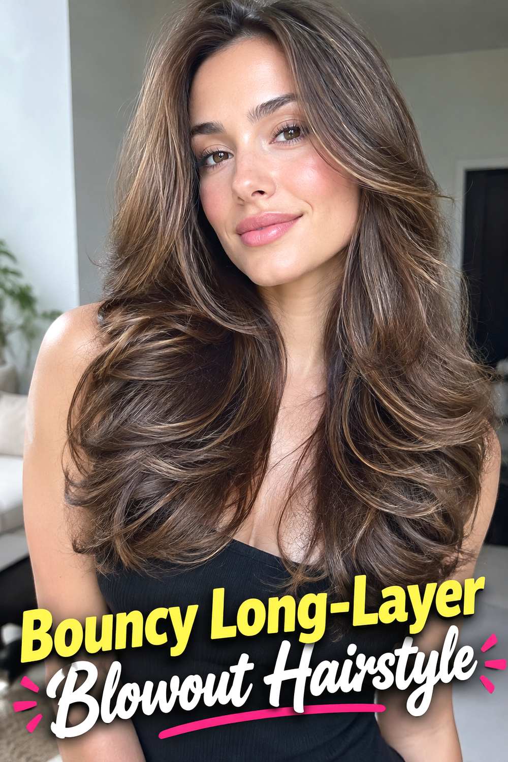 Bouncy Long-Layer Blowout Hairstyle