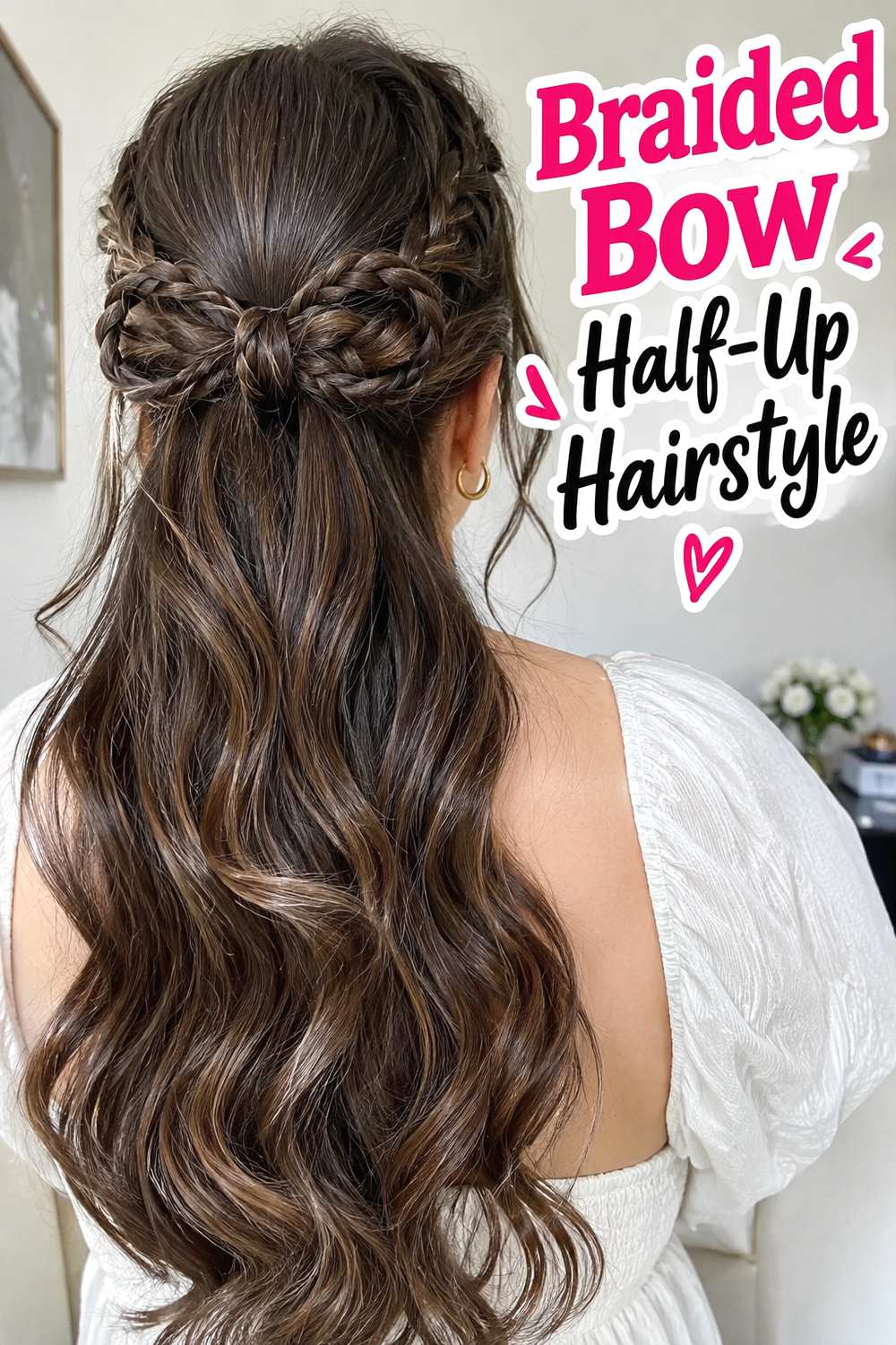 Braided Bow Half-Up Hairstyle