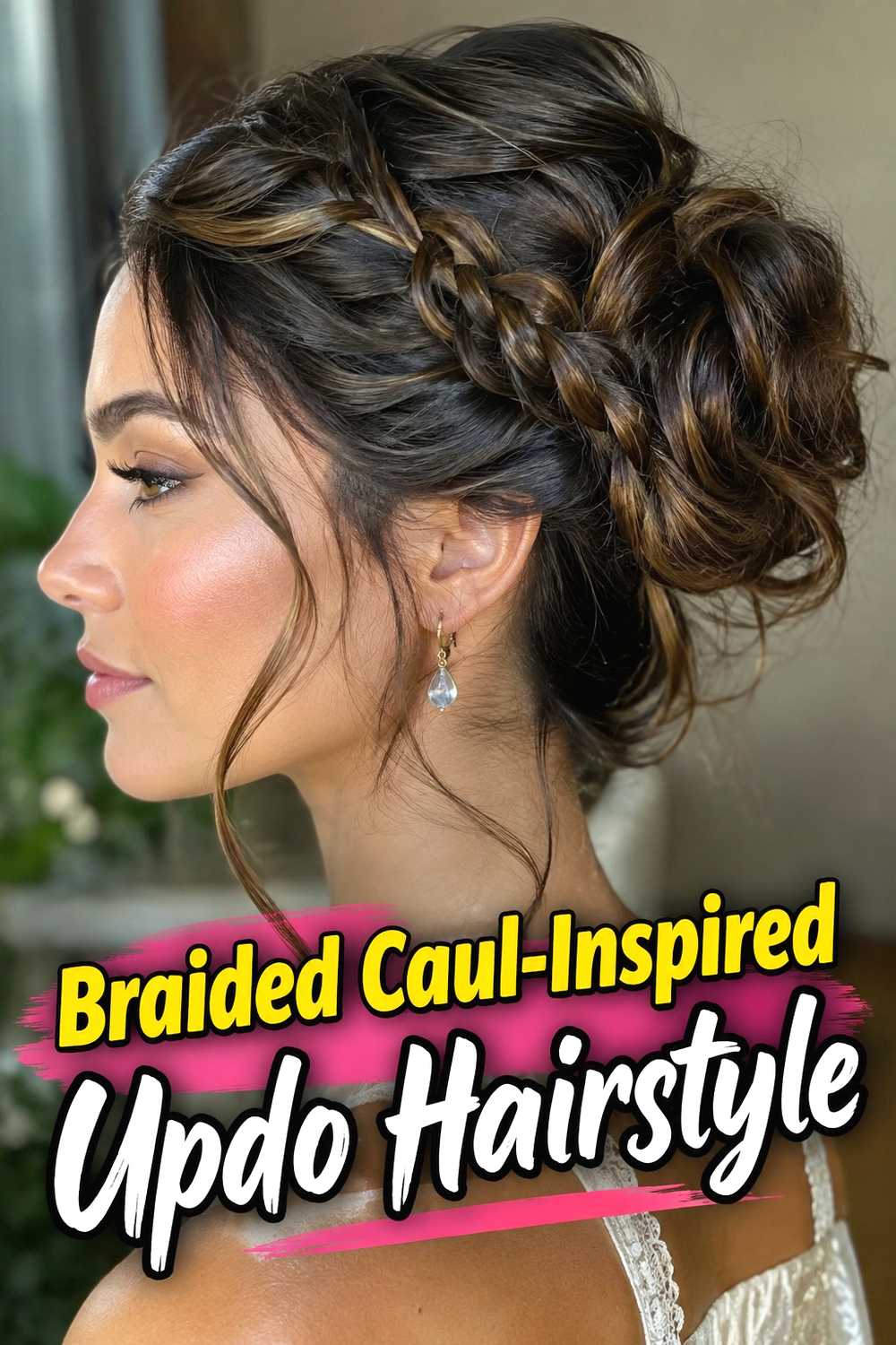 7. Braided Caul Inspired Updo Hairstyle