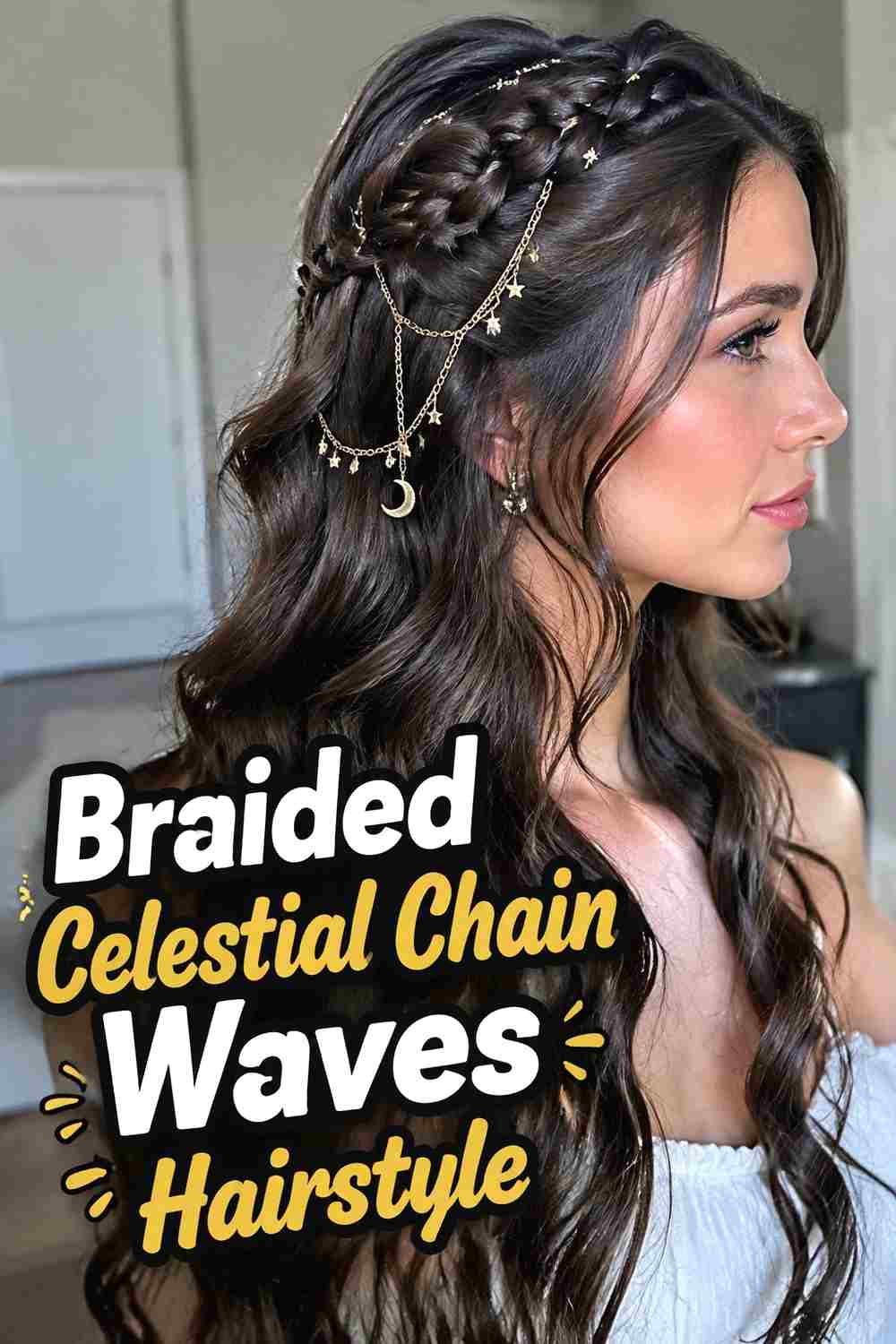 10. Braided Celestial Chain Waves Hairstyle