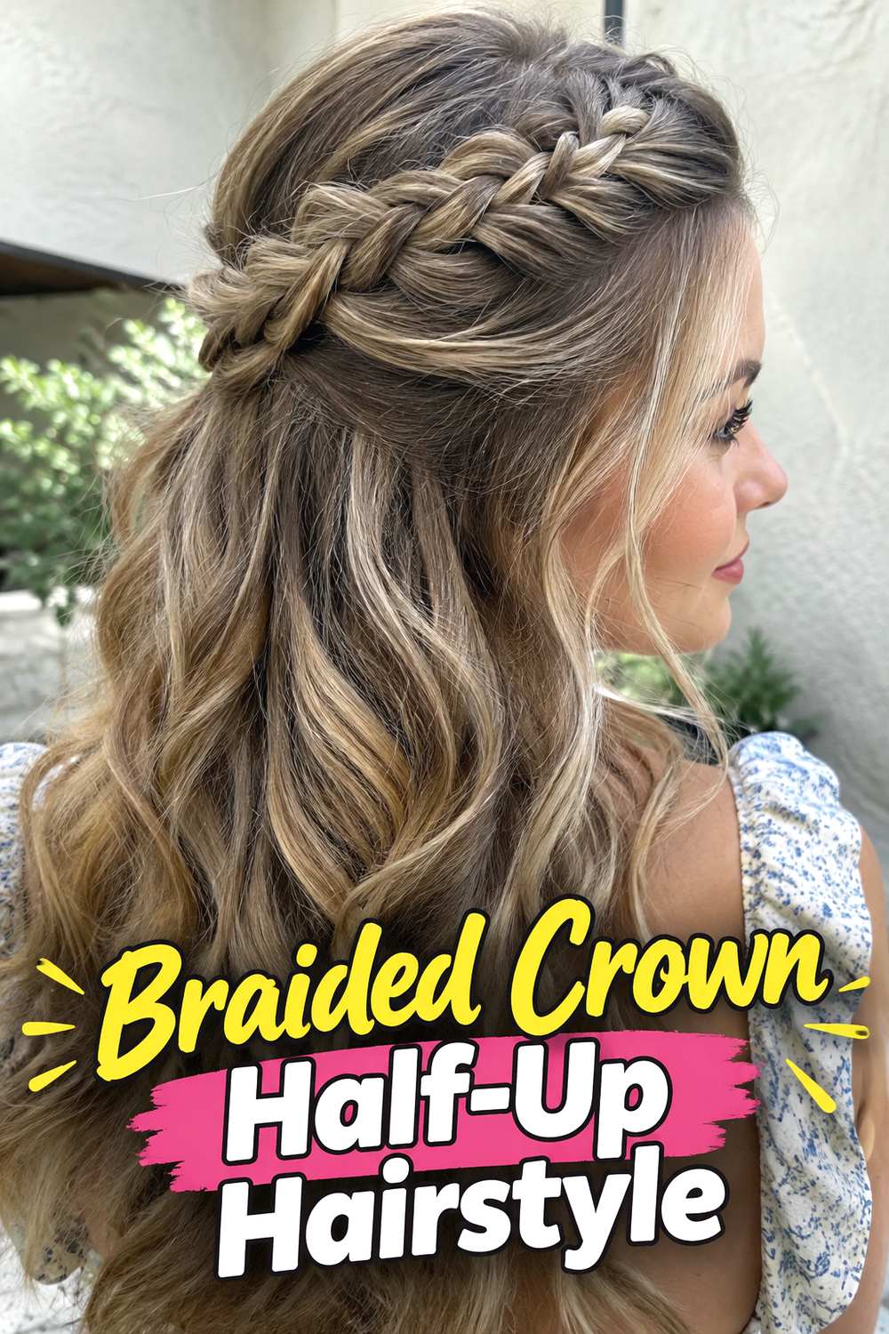 Braided Crown Half-Up Hairstyle
