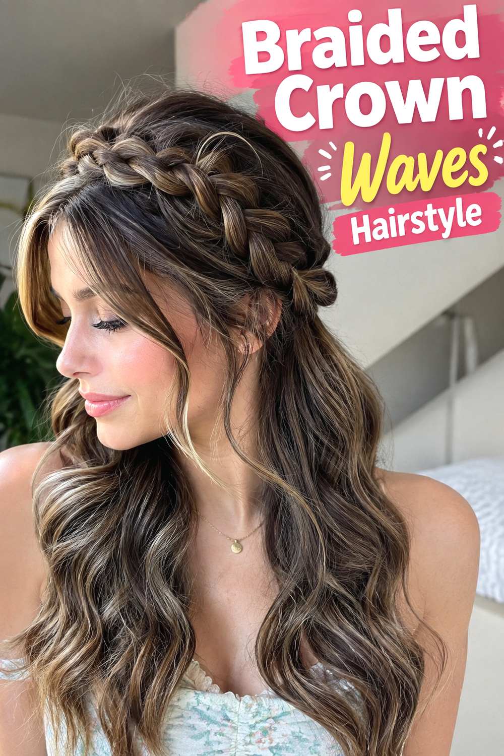Braided Crown Waves Hairstyle