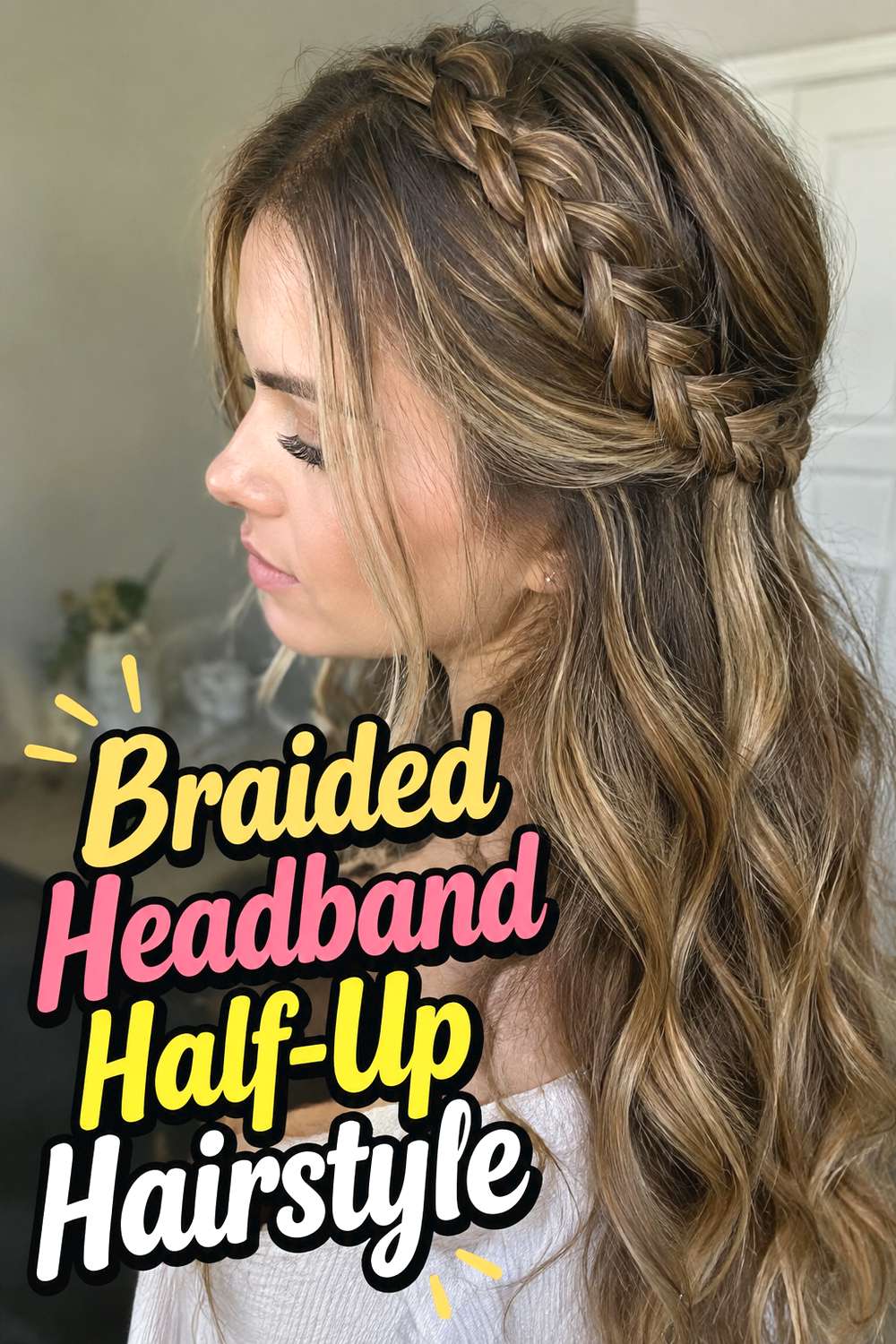 Braided Headband Half-Up Hairstyle