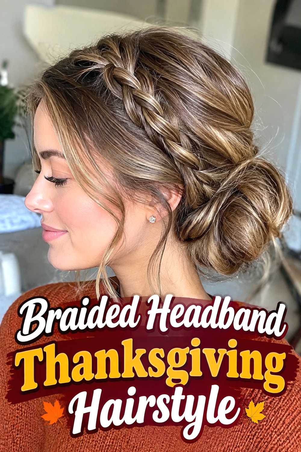 7. Braided Headband Thanksgiving Hairstyle