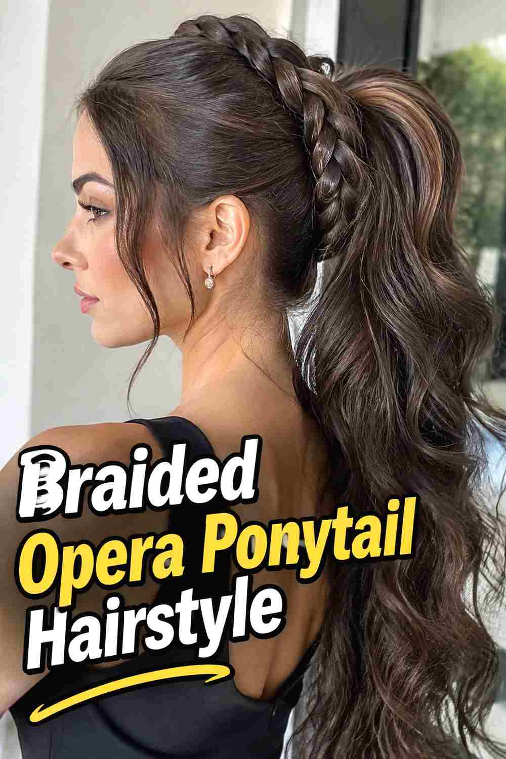 9. Braided Opera Ponytail Hairstyle