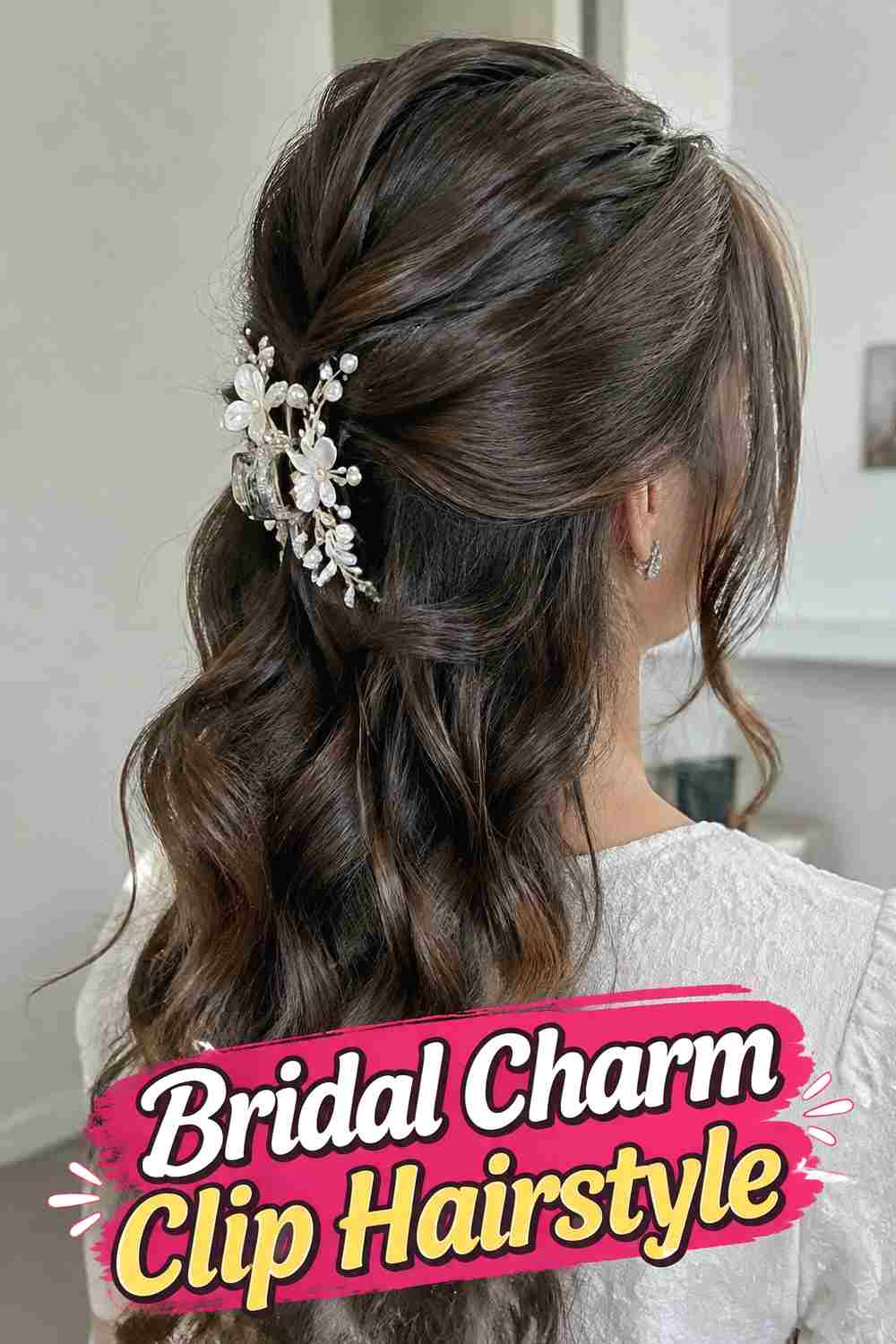 19. Bridal Charm Clip Hairstyle