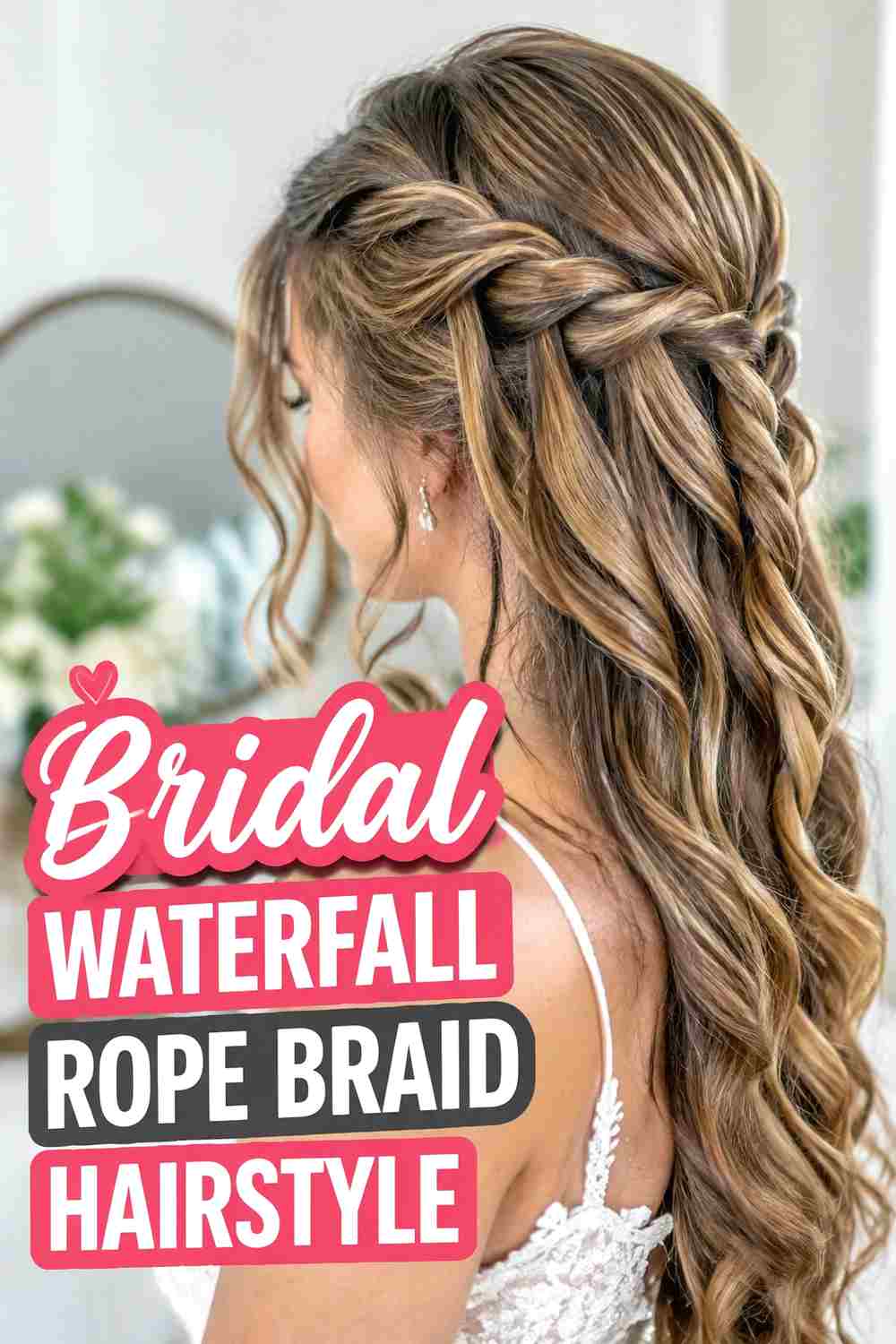 13. Bridal Waterfall Rope Braid Hairstyle