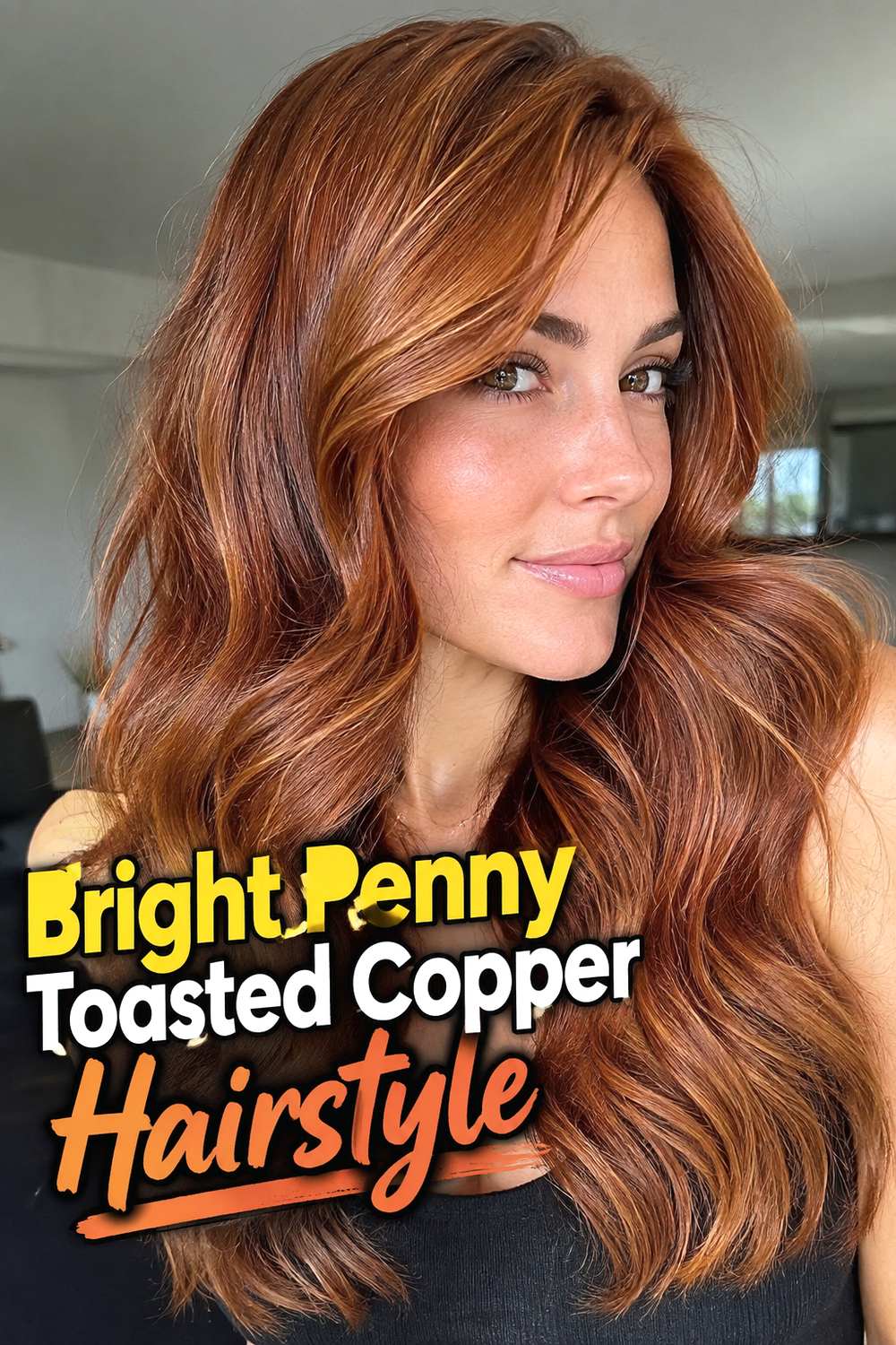 Bright Penny Toasted Copper Hairstyle