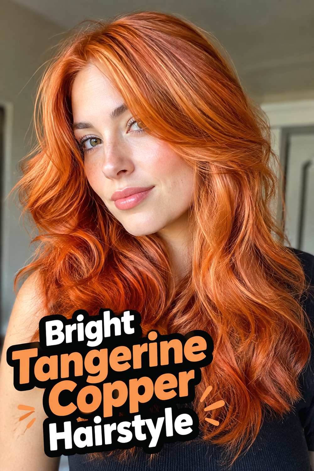 13. Bright Tangerine Copper Hairstyle