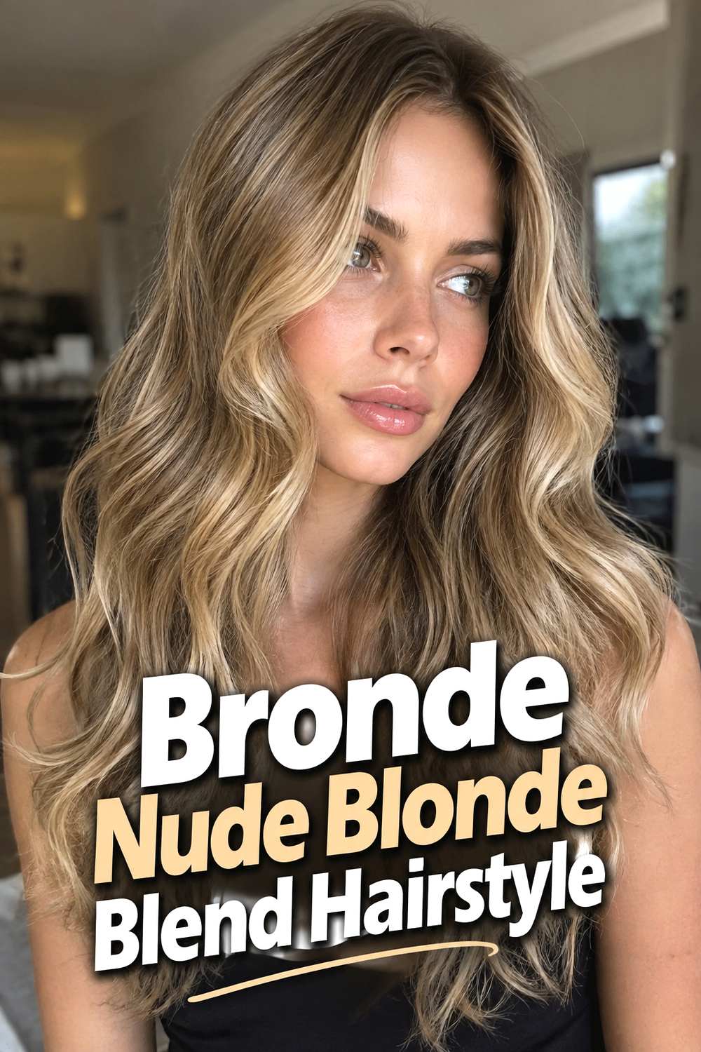 Bronde Nude Blonde Blend Hairstyle