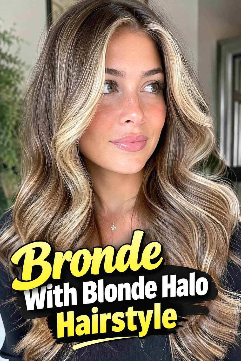 12. Bronde With Blonde Halo Hairstyle