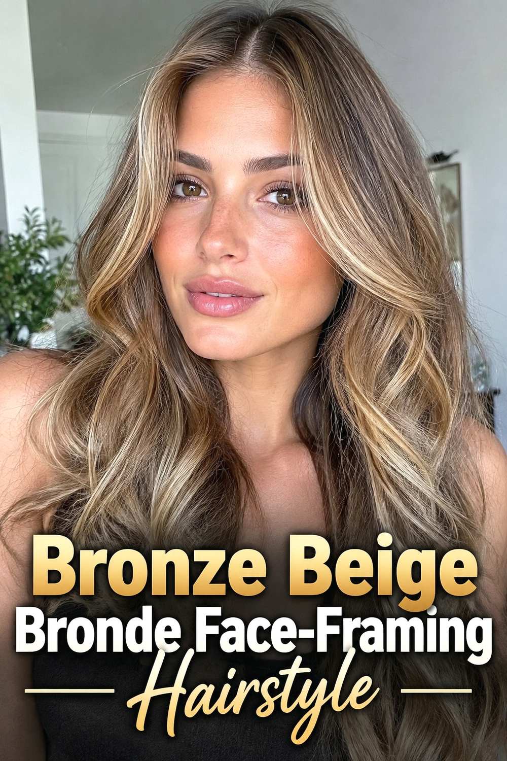 6. Bronze Beige Bronde Face Framing Hairstyle
