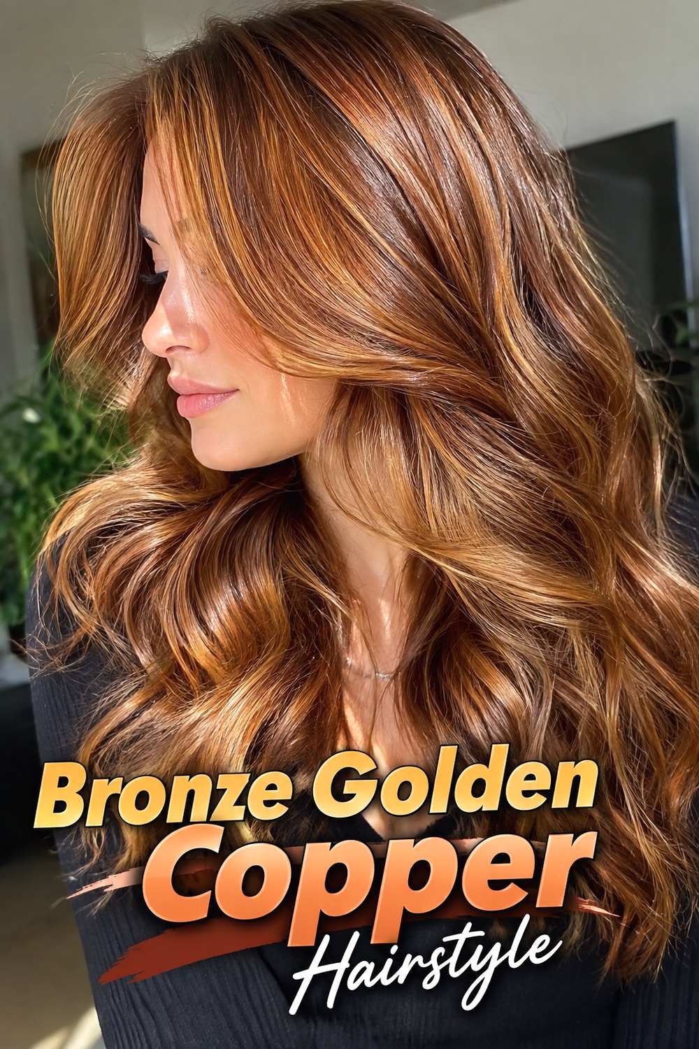 Bronze Golden Copper Hairstyle