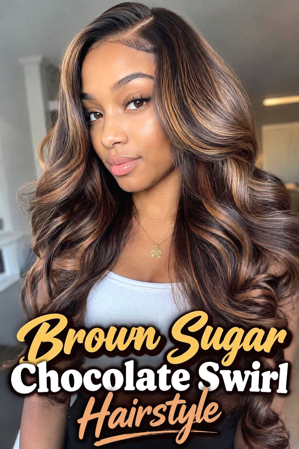 10. Brown Sugar Chocolate Swirl Hairstyle