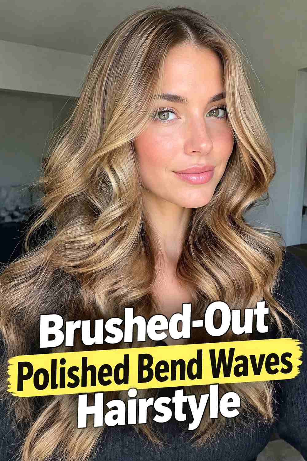 11. Brushed Out Polished Bend Waves Hairstyle