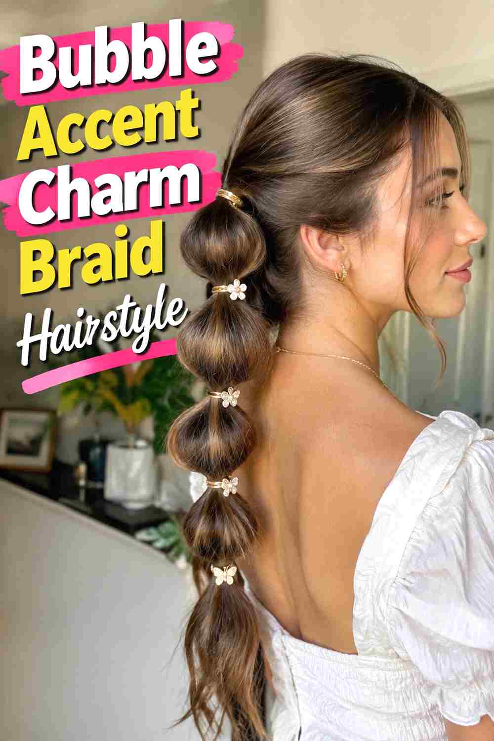 5. Bubble Accent Charm Braid Hairstyle