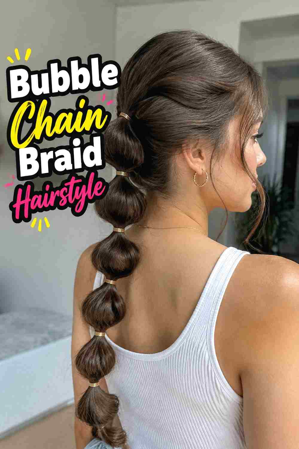 9. Bubble Chain Braid Hairstyle