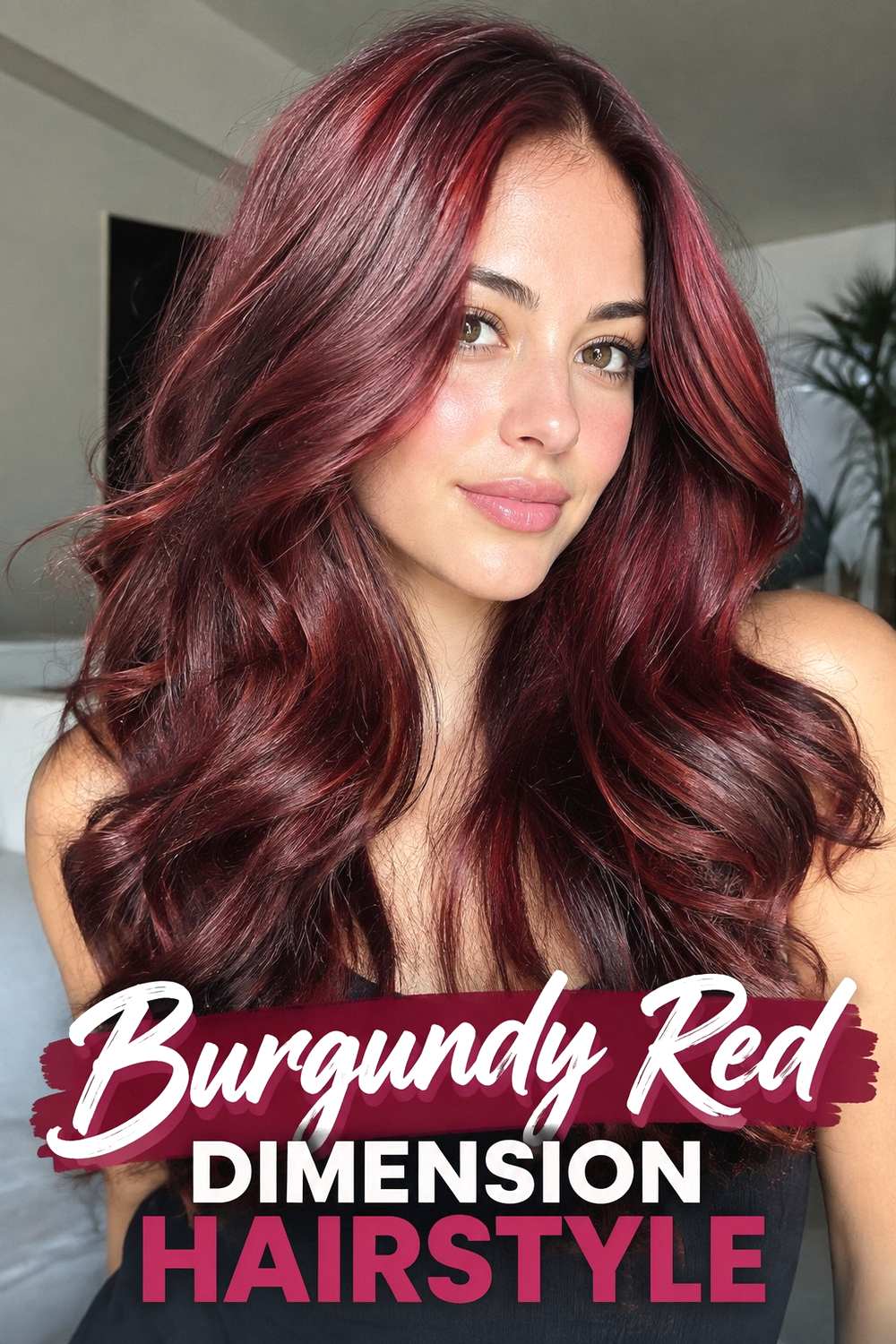 Burgundy Red Dimension Hairstyle