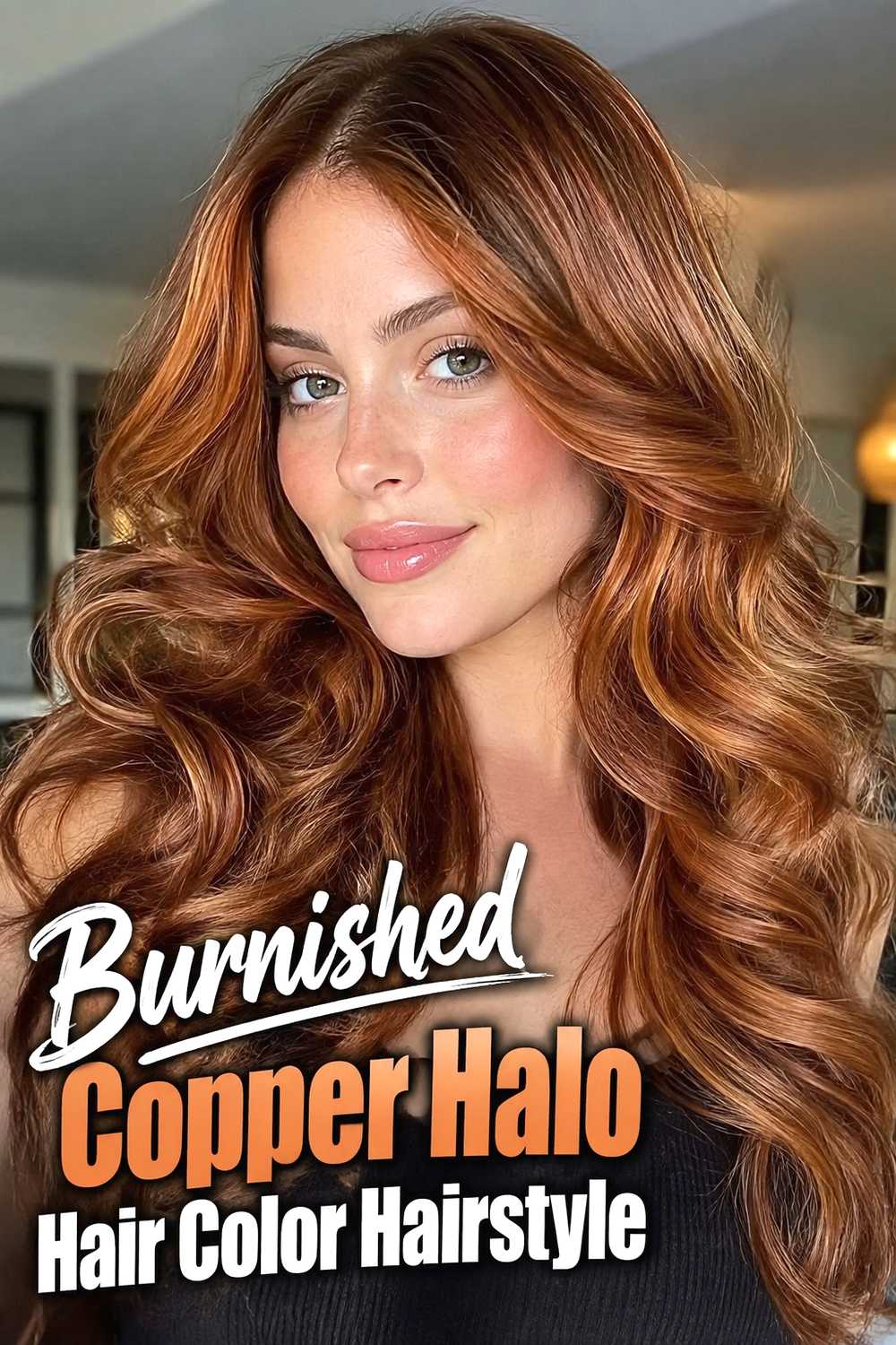 3. Burnished Copper Halo Hair Color Hairstyle