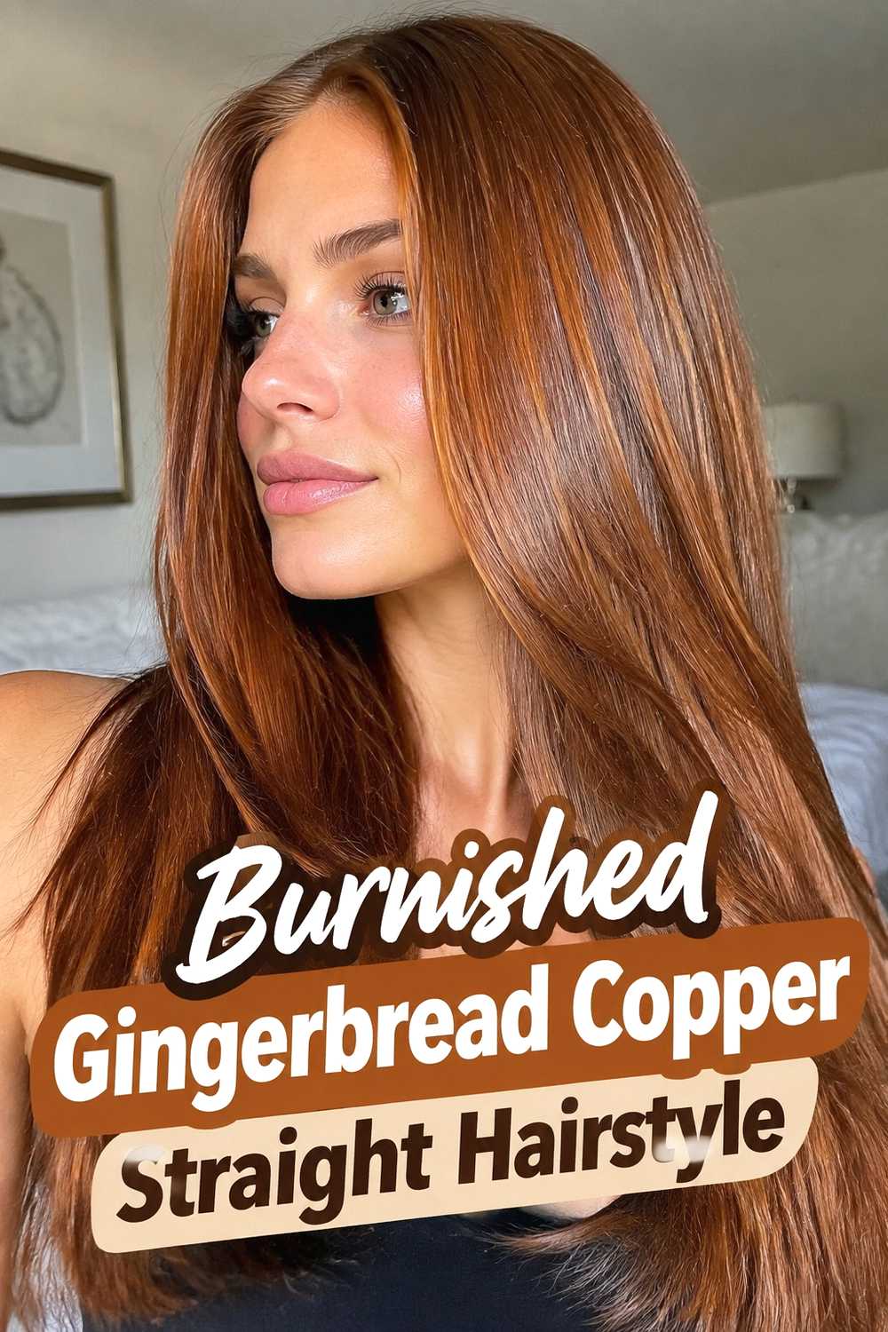 16. Burnished Gingerbread Copper Straight Hairstyle
