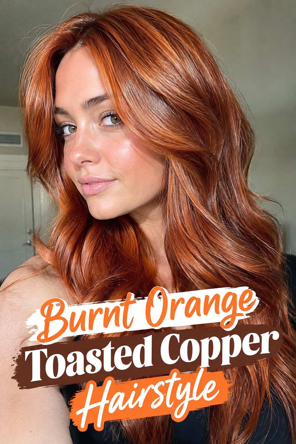 Burnt Orange Toasted Copper Hairstyle