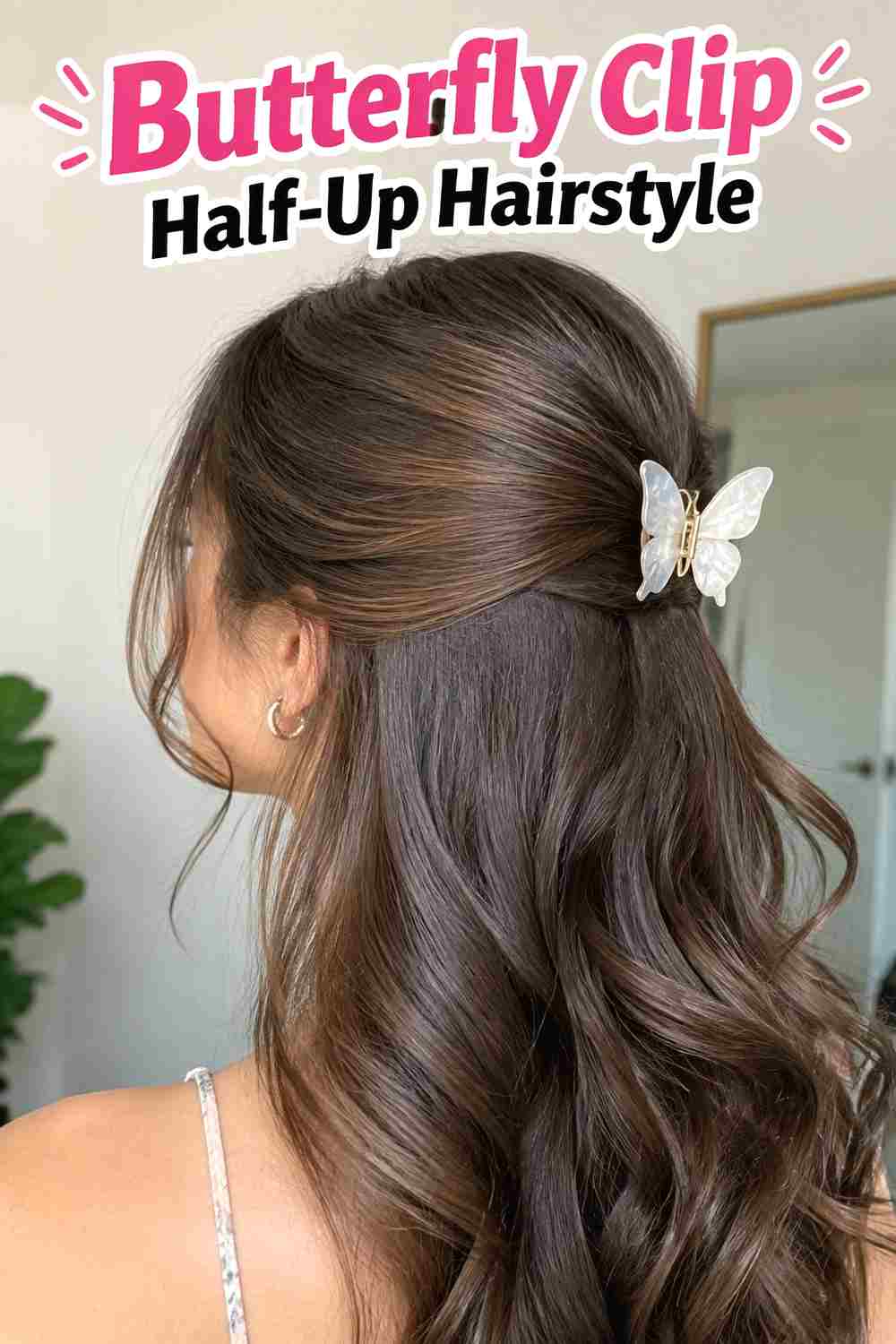 5. Butterfly Clip Half Up Hairstyle