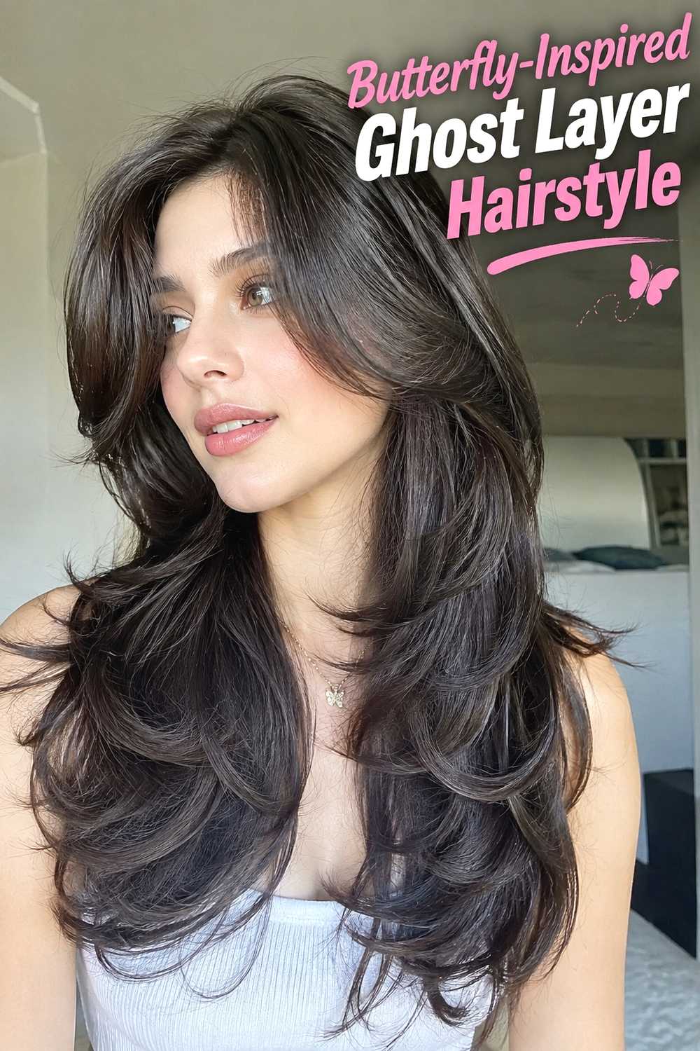 14. Butterfly Inspired Ghost Layer Hairstyle