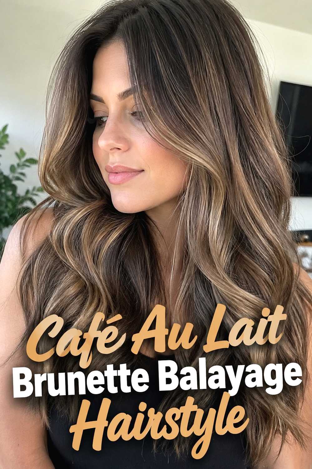 8. Cafe Au Lait Brunette Balayage Hairstyle
