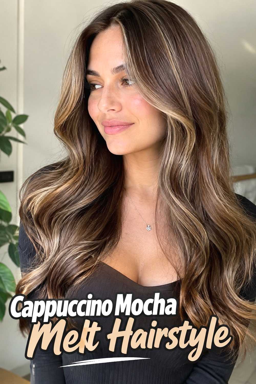 5. Cappuccino Mocha Melt Hairstyle