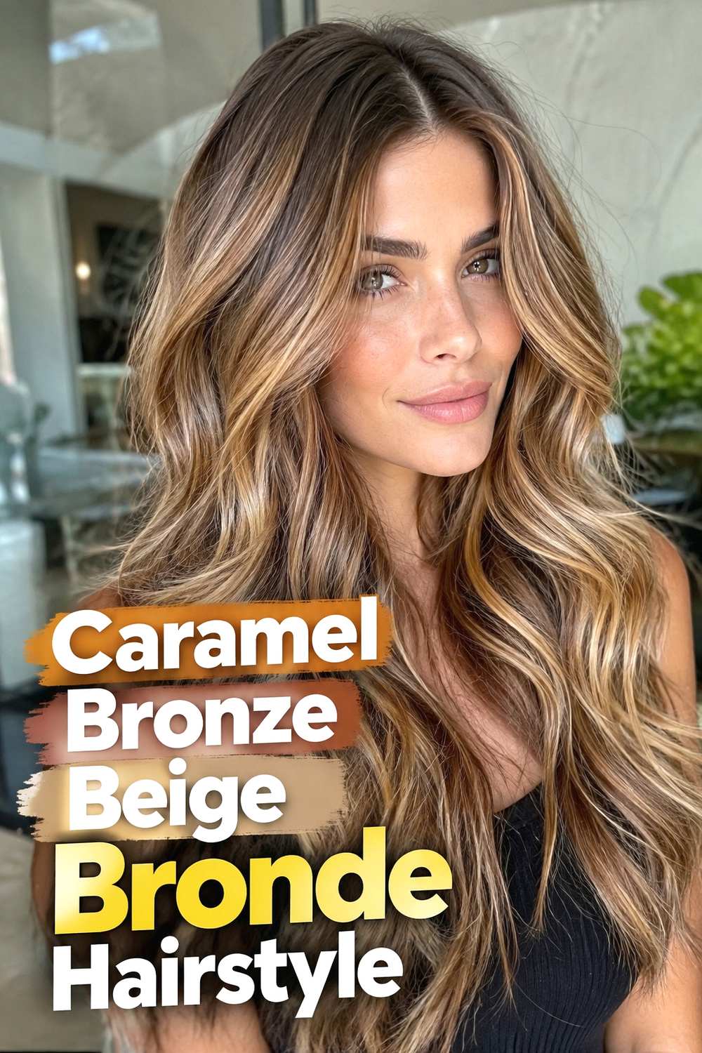 8. Caramel Bronze Beige Bronde Hairstyle