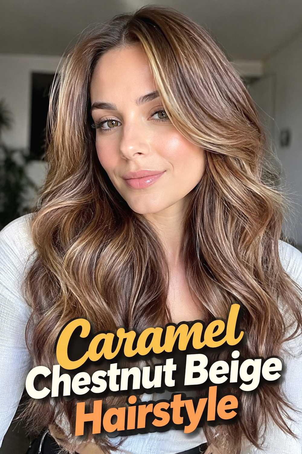 16. Caramel Chestnut Beige Hairstyle
