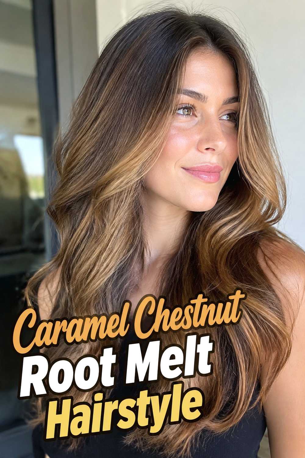 4. Caramel Chestnut Root Melt Hairstyle